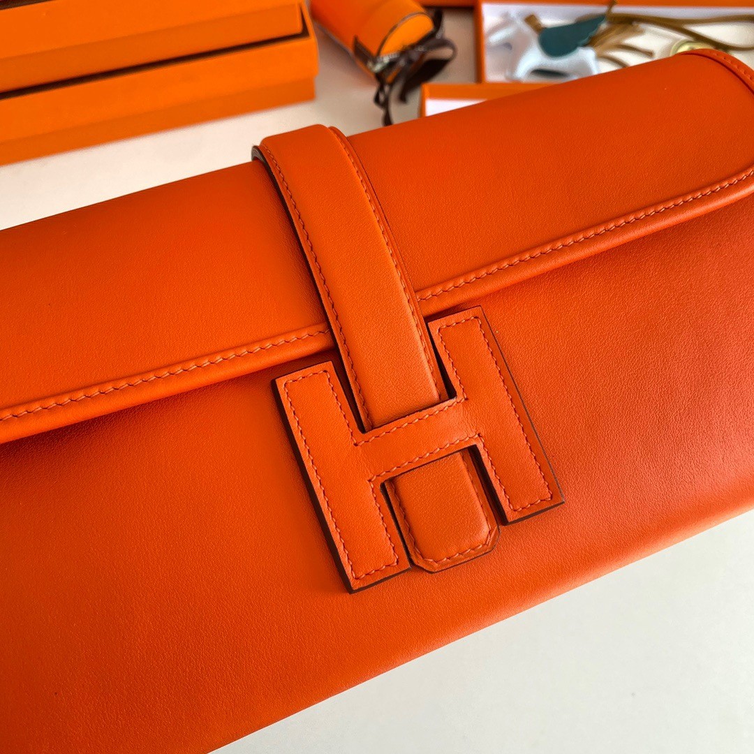 Replica Hermes Jige Elan 29 Clutch In Gold Swift Calfskin