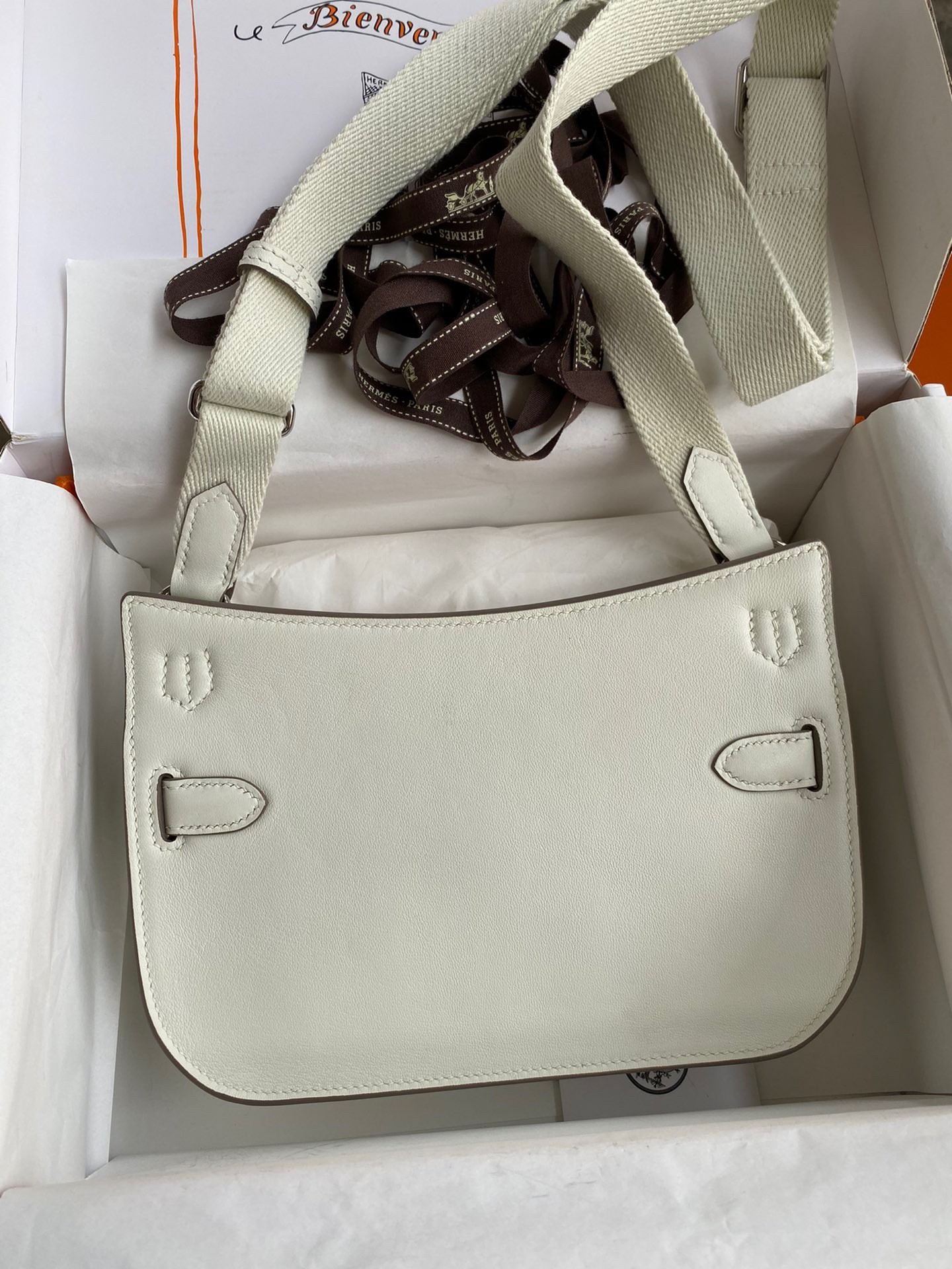 Hermes Jypsiere Mini Handmade Bags In Beton Swift Calfskin On Sale