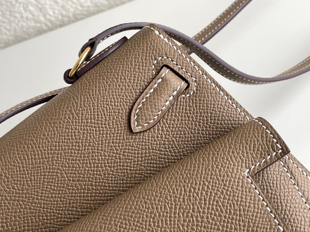 Replica Hermes Lindy 30 Handmade Bag In Taupe Swift Calfskin