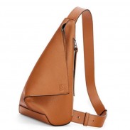 Loewe Anton Sling Bag in Brown Grained Calfskin