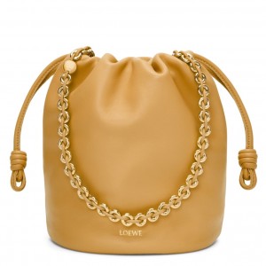 Loewe Flamenco Purse Bucket Bag in Sahara Nappa Lambskin