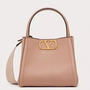 Valentino Alltime Small Bag in Nude Grained Calfskin