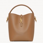 Saint Laurent Le 37 Large Bucket Bag in Caramel Leather