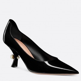 Dior Tribales Pumps 80mm in Black Patent Calfskin