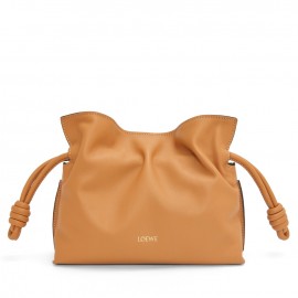 Loewe Mini Flamenco Clutch Bag in Warm Desert Nappa Calfskin