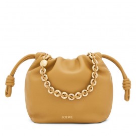 Loewe Mini Flamenco Purse Bag in Sahara Nappa Lambskin