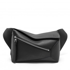 Loewe Small Puzzle Bumbag in Black Calfskin