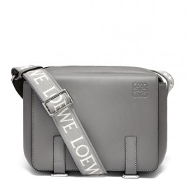 Loewe XS Military Messenger Bag in Grey Calfskin 