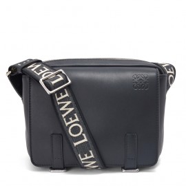 Loewe XS Military Messenger Bag in Dark Blue Calfskin 