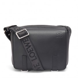 Loewe XS Military Messenger Bag in Black Calfskin 