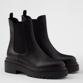 Prada Chelsea Boots in Black Leather