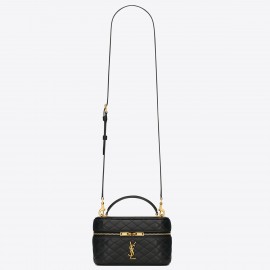 Saint Laurent Gaby Mini Vanity Bag in Black Lambskin 