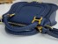 Chloe Marcie Mini Double Carry Bag in Blue Grained Calfskin
