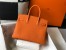 Hermes Birkin 30cm Bag in Orange Clemence Leather with GHW